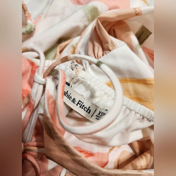 Abercrombie and Fitch Keyhole Babydoll Dress floral size XSP - Picture 10 of 10